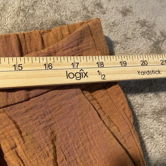 A New Day Pants Womens 16 Burnt Orange Wide Leg Stretch High Rise Lagen Modest - Picture 5 of 7